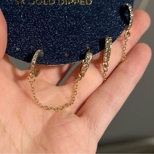 New Altar'd State Diamond and Gold Dipped Earrings Jewelry